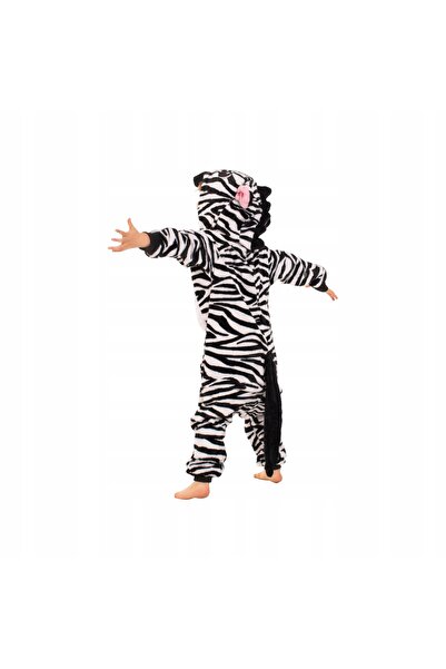 NO BRAND Pijamale pentru copii Costum Kigurumi salopetă ținută zebră 135-145 cm