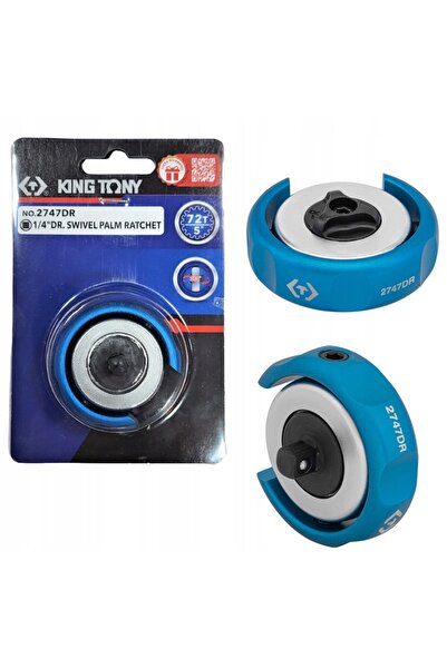 King Tony CHEIE CU CĂTUȘ ROTATIVĂ 1/4'' MINI 72 DINI 2747DR