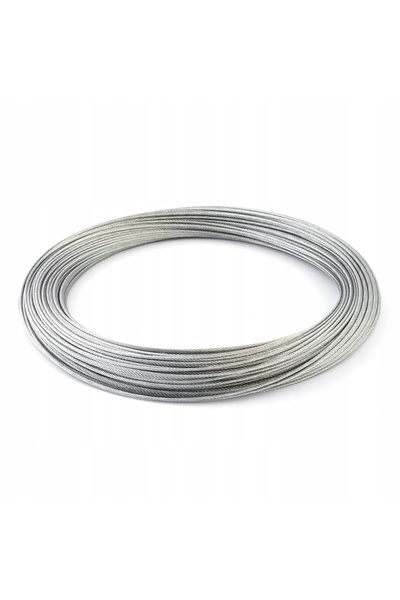 NO BRAND Sârmă de oțel 1,5mm, țesătură 6x7, OC, zincată, 50m, cablu de tracta...