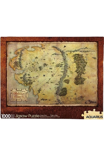 Aquarius Puzzle de 1000 de piese Hobbitul - Harta Pământului de Mijloc 48857