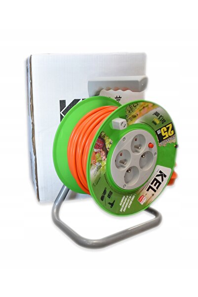 NO BRAND Cablu prelungitor STANDARD LINE pe tambur 25m; 3x1.5mm H05VV-F; 4x2p...