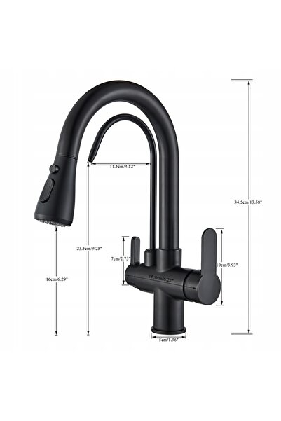 NO BRAND Filtru de apă pentru bucătărie sub dulap sub chiuvetă robinet de buc...