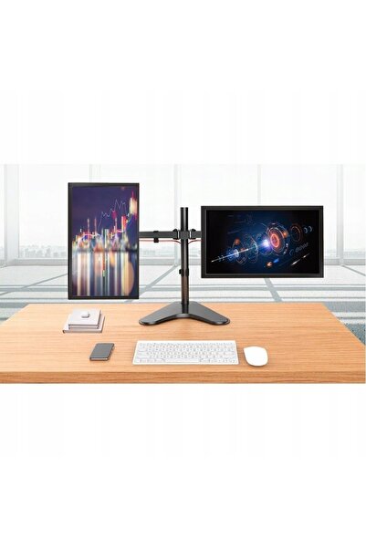Techly Suport de birou pentru 2 monitoare 13 "-32" 2x8kg reglabil