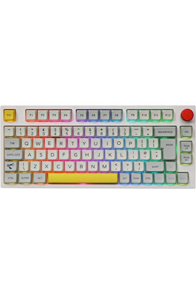 Epomaker TH80 PRO Monet ISO UK RGB BT 2.4GHz Tastatură Mecanică Galbenă QWERTY