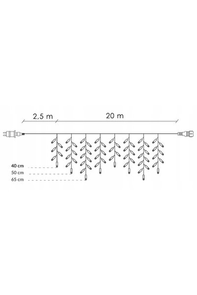 NO BRAND LUMINĂ EXTERIOARĂ SOPLE 500 LED 24m PERDEA LUMINOSĂ FLASH alb cald G...