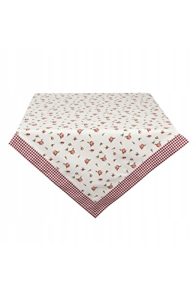 NO BRAND Față de masă cu flori mici roz 100x100cm.