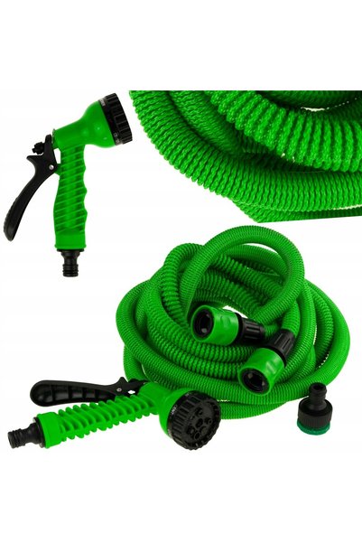 Martom Furtun de grădină profesional, extensibil și elastic, cu pistol de str...