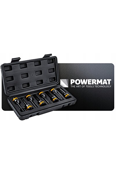 Powermat Set de capete de șurubelniță cu percuție cu caneluri spline de 1/2 i...