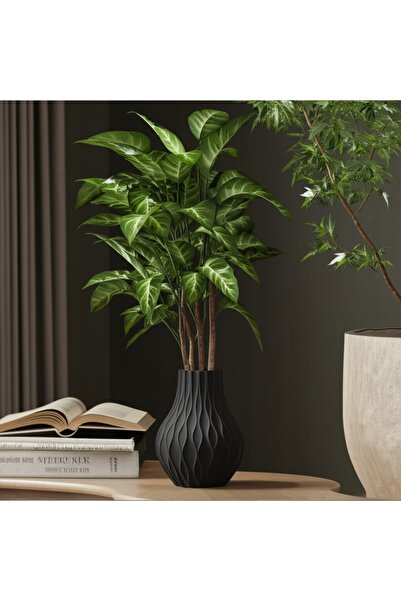NO BRAND Ghiveci decorativ modern din plastic negru pentru casă și birou