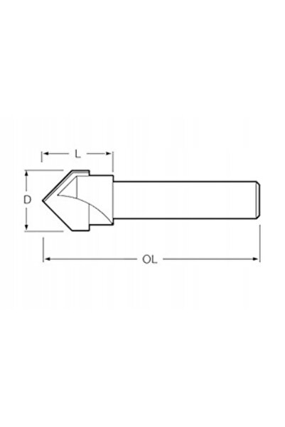 Makita Freză profilată cu canelură în V, coadă de 8mm, 12,7x10x47mm, 2 tăișur...