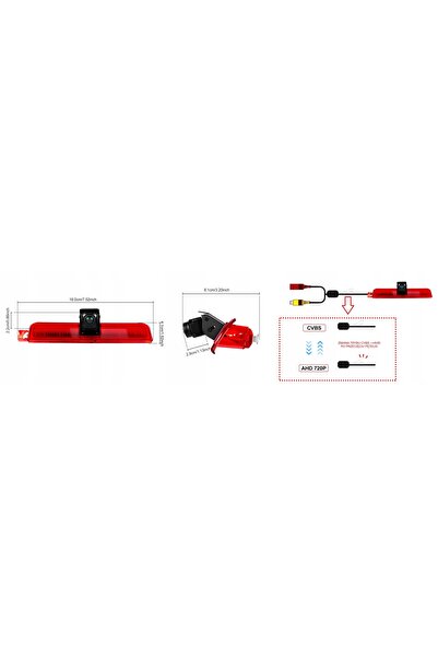 NO BRAND Cameră de marșarier cu monitor pentru VW Caddy 2003-2015, HD Fisheye...