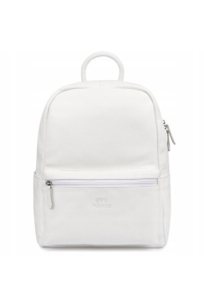NO BRAND Rucsac de damă din piele, A4, capacitate mare, solid, elegant, alb, ...