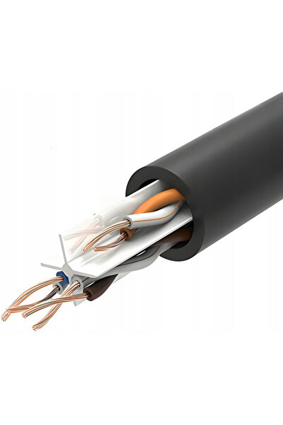 MONTIS Cablu de rețea LAN UTP CAT 6 Internet Ethernet RJ45 Negru 25m