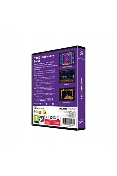 NO BRAND Evercade Games Taito Arcade 3 Cartușe Cutie de Colecție Jocuri Retro