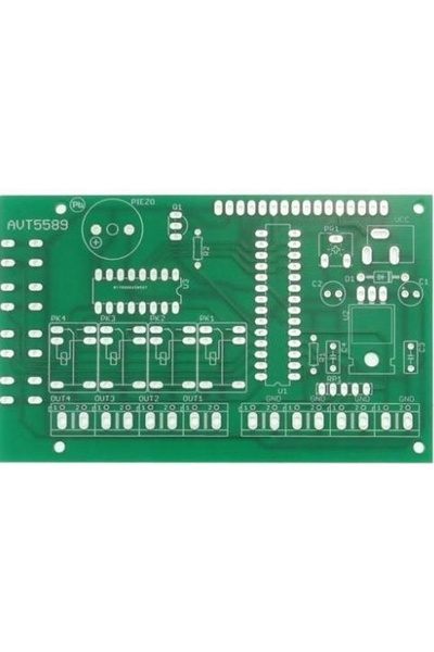 NO BRAND Termostat cu 4 canale cu alarmă, AVT5589 PCB+ uP