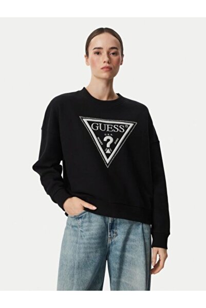 Guess Black Logo Women's Sweatshirt