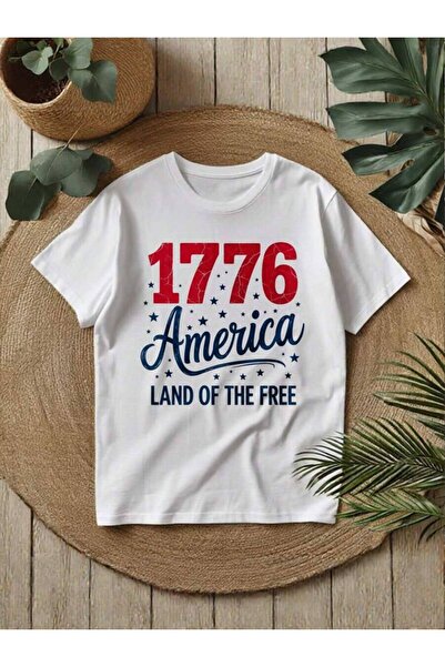 25W Women's 1776 Patriotic-Style T-Shirt, Short-Sleeve Top With Vintage Ameri...