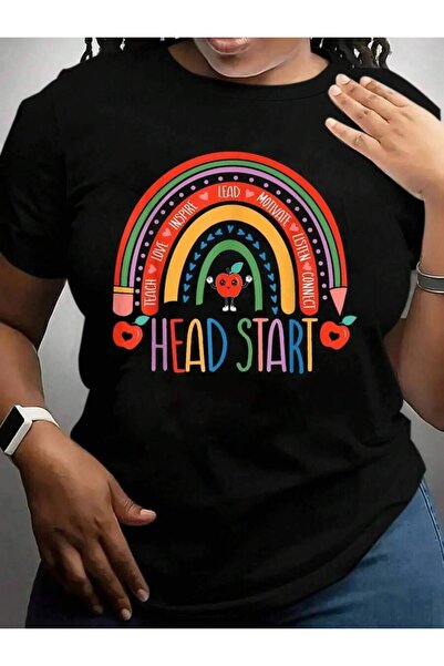 k222 تي شيرت Head Start Rainbow - تي شيرت Headstart Teacher Back To School أس...