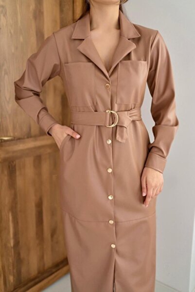 Generic Brand Mink Belt Leather Dress