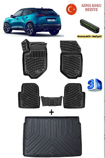 Rizline Peugeot 2008 2020 Sonrası Uyumlu 3D Havuzlu Paspas ve 3D ÜST KADEME B...
