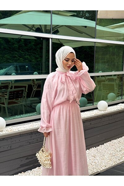 zahen soft line etekli takım bebe mavisi pembe sarı yeşil renkli yazlık efil ...