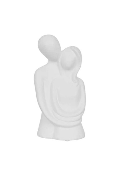 CATIANO Decorațiune ceramică Statuetă albă 'Cuplu' 9.2x7.3x20cm