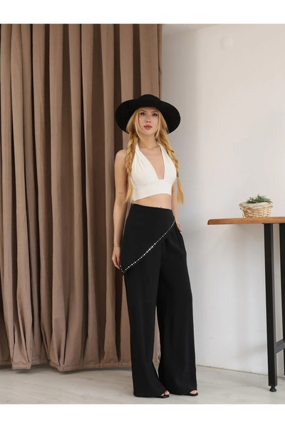 nazzain Modal Fabric Trousers with Scarf