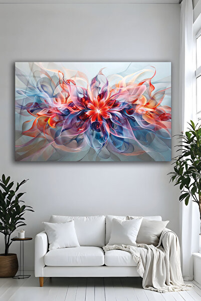 Parıltı Yayınları Pictură decorativă modernă pe sticlă, cu model abstract flo...