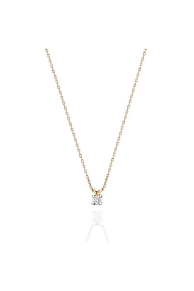 Coy Diamond Pırlanta Tektaş Kolye, 0.10 Ct Pırlanta Tektaş Kolye, Altın Tekta...