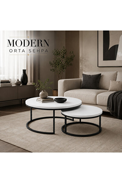 EVDERA MOBİLYA LÜKS İKİLİ ORTA SEHPA