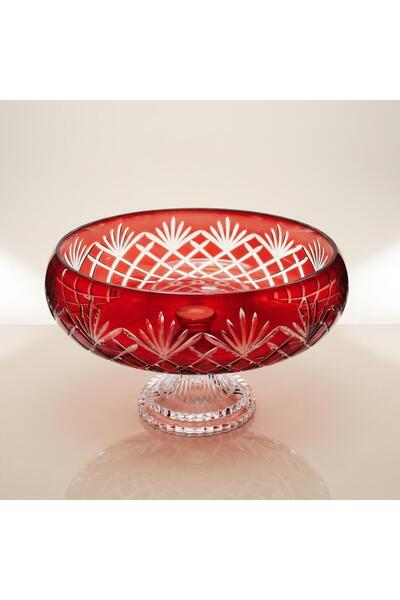 AKDEN STORE Crystal Decor Handcrafted Water Lily Glass Bowl - Presentation Bowl - 28cm
