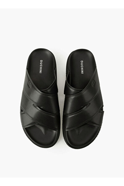 Duchini Men Cross Strap Comfort Sandals