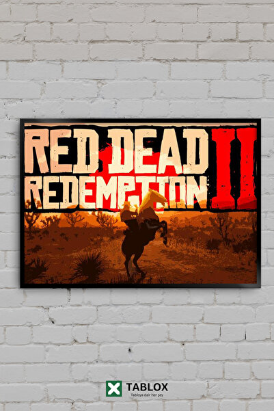 TABLOX Red Dead Redemption 2 Cowboy Wild West Gaming Tipografie Tablou decora...