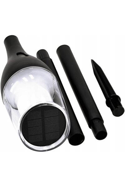 NO BRAND 4x Lanternă solară LED cu efect de flacără, cu fixare, 65cm, flacără...