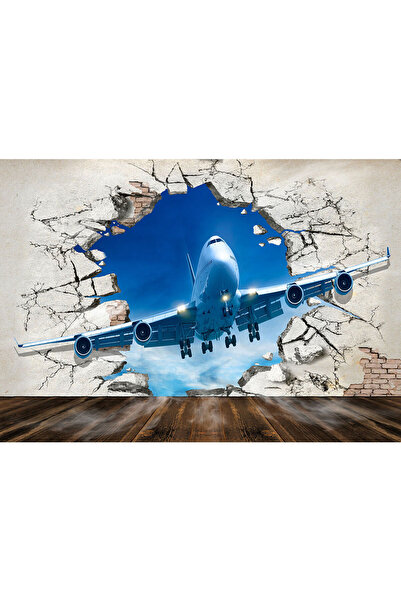 VIODESIGN Fototapet Copii, autoadeziv, 3D Avion, multicolor,200x300 cm CO397