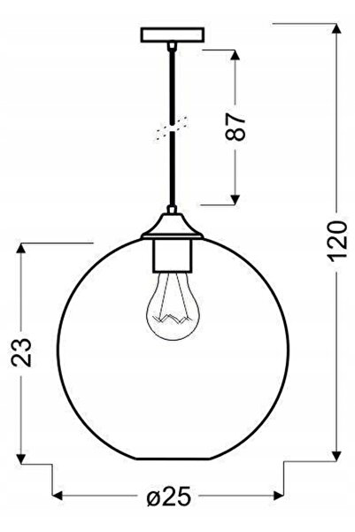 NO BRAND Lustră suspendată Candellux EDISON neagră