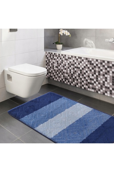 NO BRAND Covorașe de baie 03N albastru Set 50cmx80cm 40cmx50cm