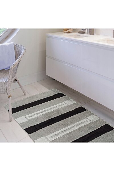 NO BRAND Covorașe de baie cu decupaj pentru toaletă, XL, gri, Set 60cmx100cm