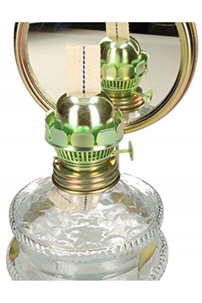 NO BRAND Lampă cu ulei retro antică, tip felinar cu fitil + 0,5l ulei incolor