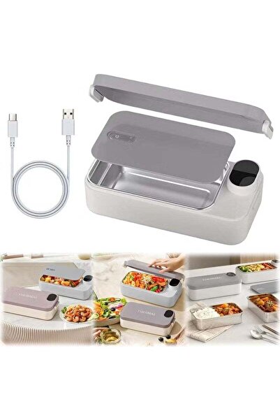 BlueFire Portable Rechargeable Electric Lunch Box – 900ml 304 Stainless Steel...