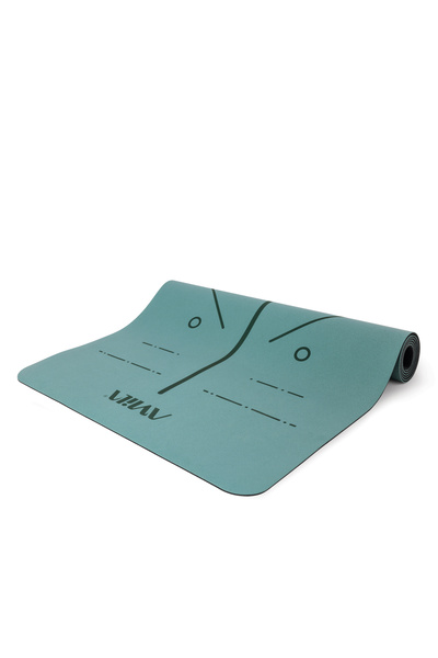 Amila Στρώμα Yoga Pilates Trinity PU 183x65x0,4 cm - Teal Green