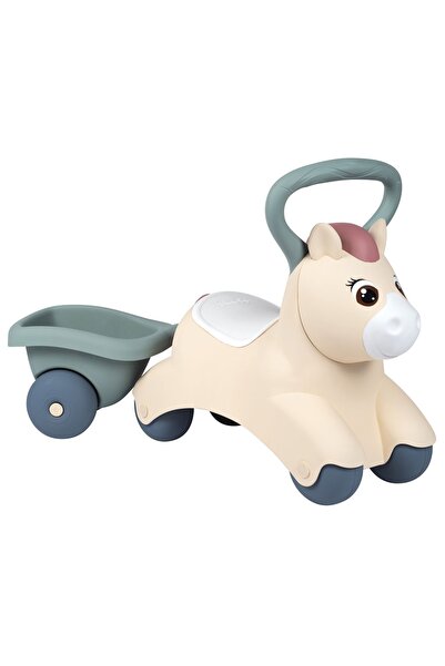 Smoby Masinuta de impins Pony cu remorca
