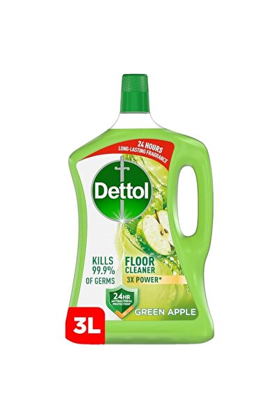 Generic Brand Dettol Antibacterial Power Floor Cleaner, Green Apple, 3L