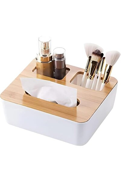 Generic Brand X spring Wood Tissue Box Cover, Rectangular Holder with Slide O...