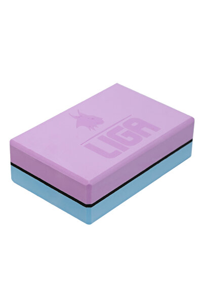 Liga Sport Yoga block two colored (light blue/purple) LIGASPORT*