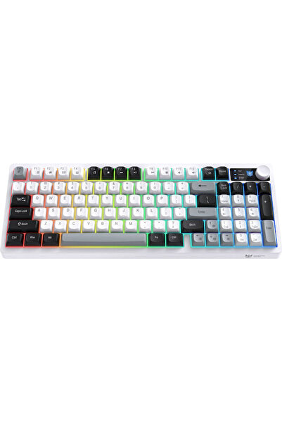 Onikuma MT902 Ασύρματο πληκτρολόγιο gaming με φωτισμό RGB Αγγλικό US Μαύρο / ...