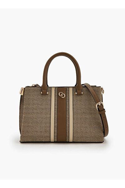 Celeste Jacquard Monogram Tote Bag with Detachable Strap
