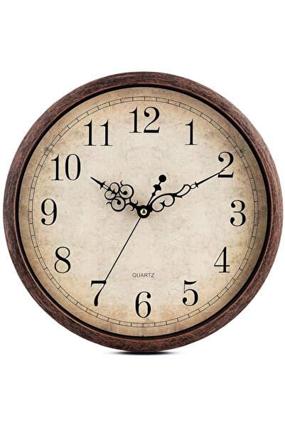 Generic Brand Bernhard Products Vintage Brown Wall Clock Silent Non Ticking Q...