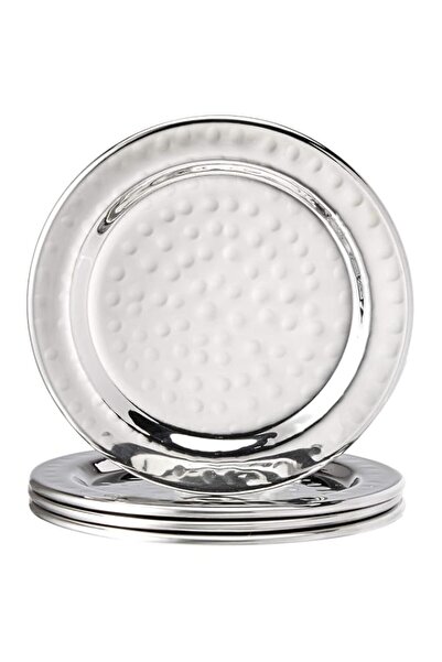 Generic Brand Elegance Hammered 4-Inch Stainless Steel Coasters, Set Of 4