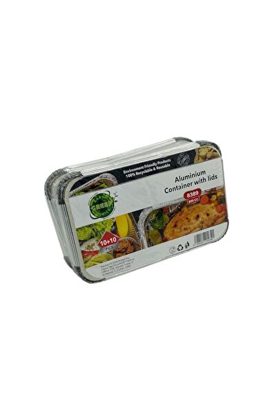 Generic Earth Green Choice EGC Disposable Food Container with Lid 800 CC, 10 ...